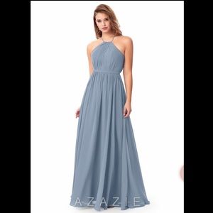 Azazie Apphia Dusty Blue Bridesmaid Dress